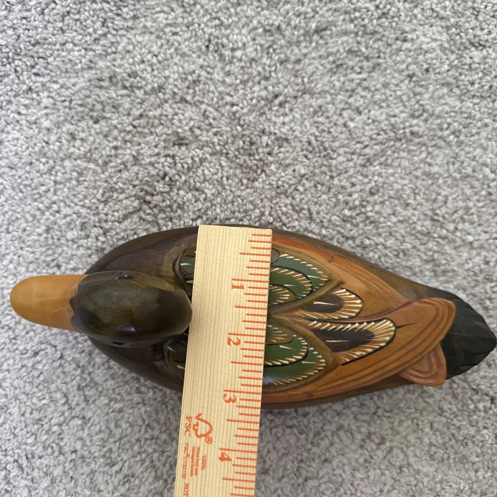 Vintage Chinese Handcarved Mallared Duck - Picture 7 of 8